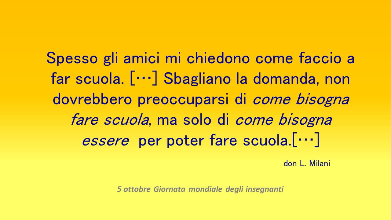 5 ottobre: Giornata mondiale degli insegnanti 