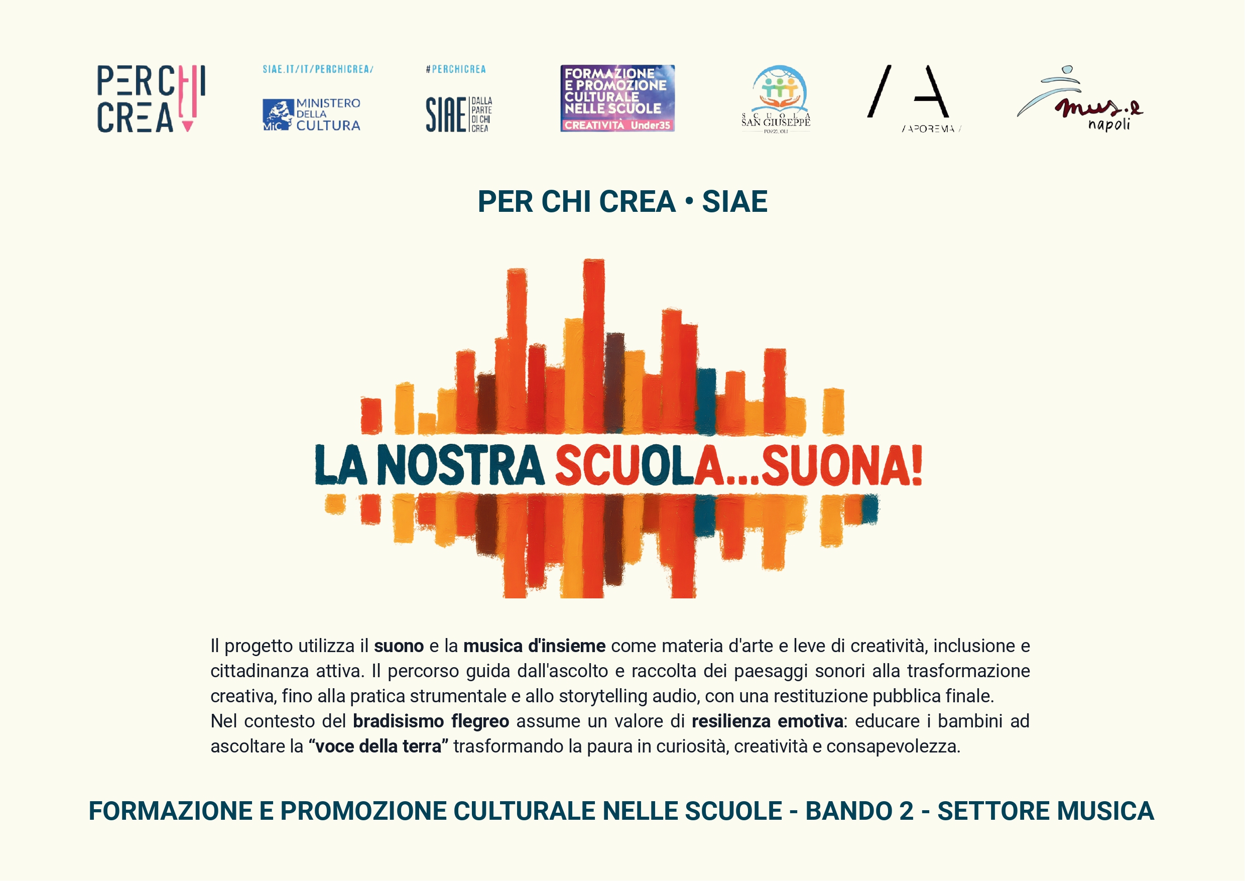 Progetto "LA NOSTRA SCUOLA...SUONA"